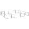 Dog Kennel Silver 215.3 ft² Steel