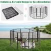 8 Metal Panel Heavy Duty Pet Playpen Dog Fence with Door 40 Inch