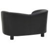 Dog Sofa Black 26.4"x16.1"x15.4" Faux Leather