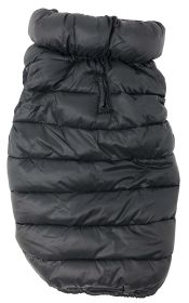 Pet Life 'Pursuit' Quilted Ultra-Plush Thermal Dog Jacket (Color: BLACK)